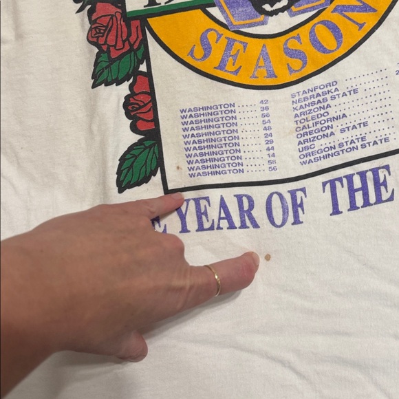 Vintage 1991 Washington Huskies “Undefeated Season – Year of the Dawg” Tee - Picture 2 of 6